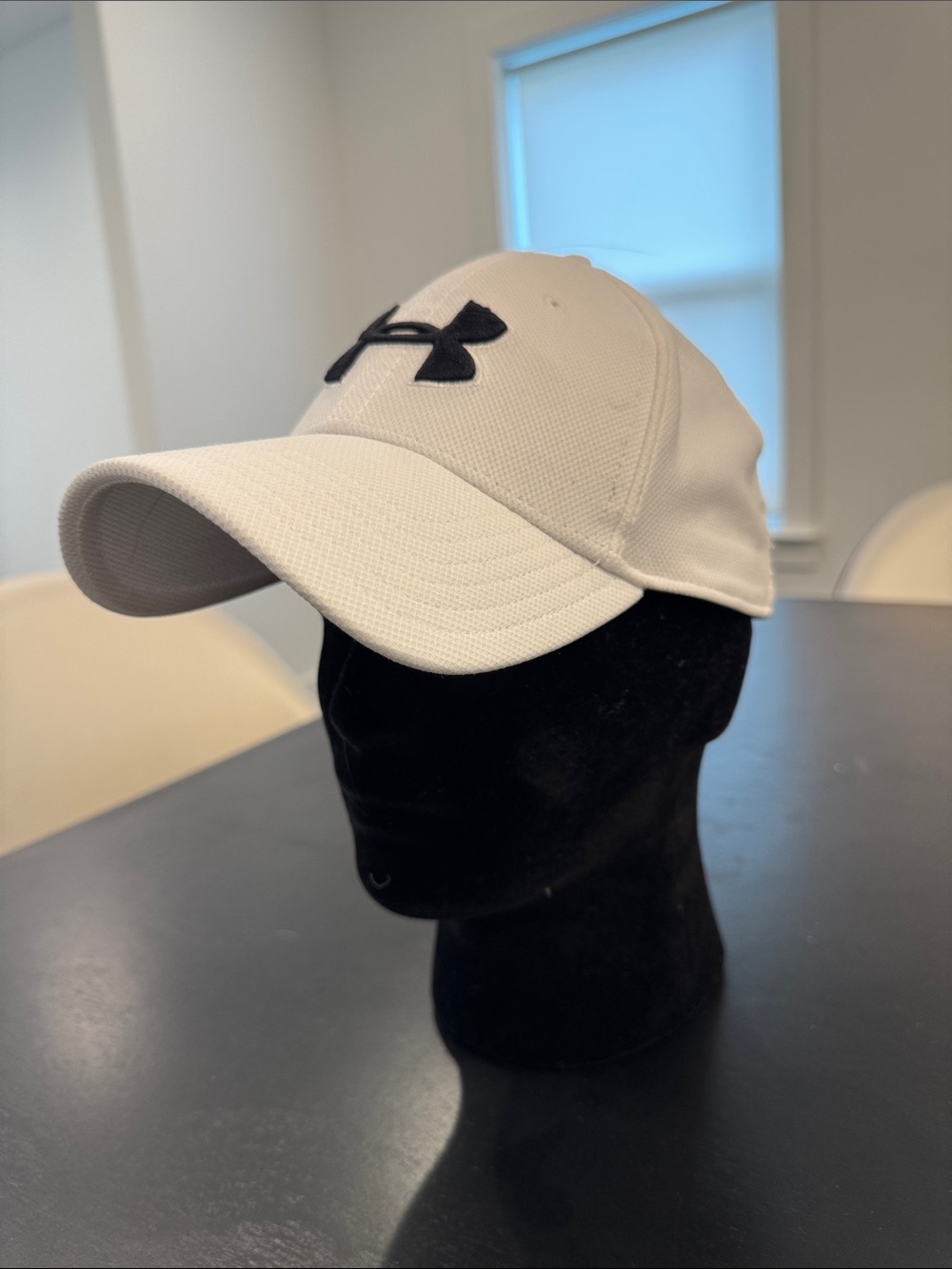 Under Armour White Baseball Cap with Black Logo